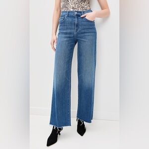 Frame Le Palazzo Crop Wide Leg Raw Hem Jeans Sz 28